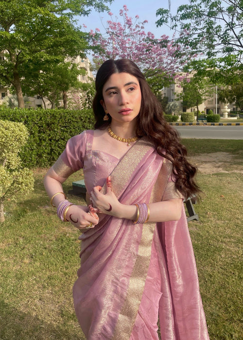 Gul- Tissue Silk Saari