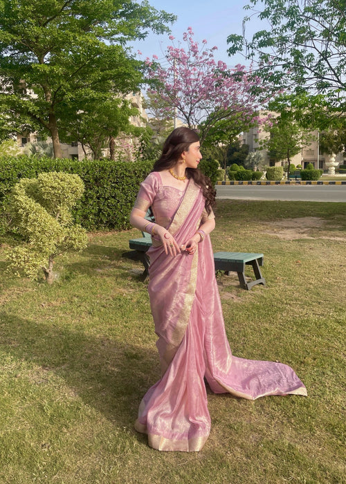 Gul- Tissue Silk Saari