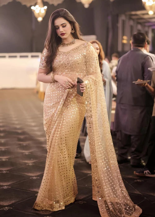 Mirror work sari