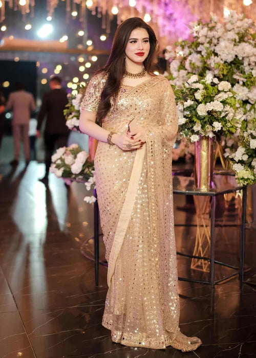 Mirror work sari