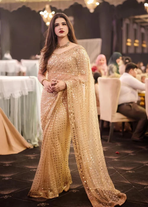 Mirror work sari