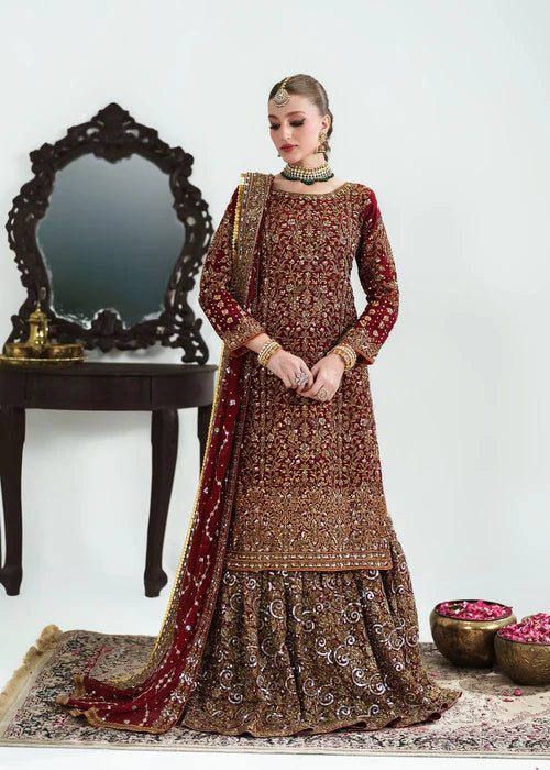 Red Falred Lehenga