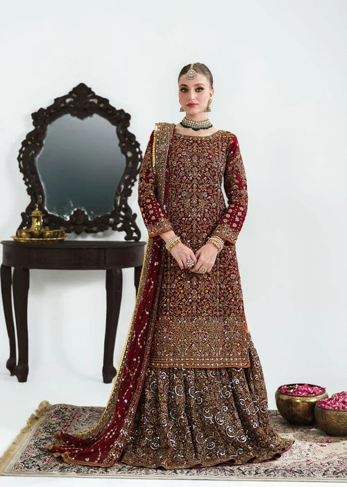 Red Falred Lehenga