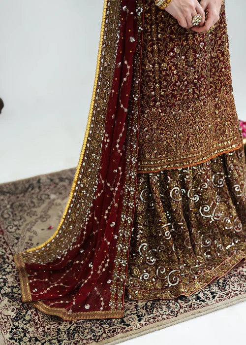 Red Falred Lehenga