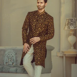 Groom Sans Pareil Velvet EMbroided Sherwani for Groom